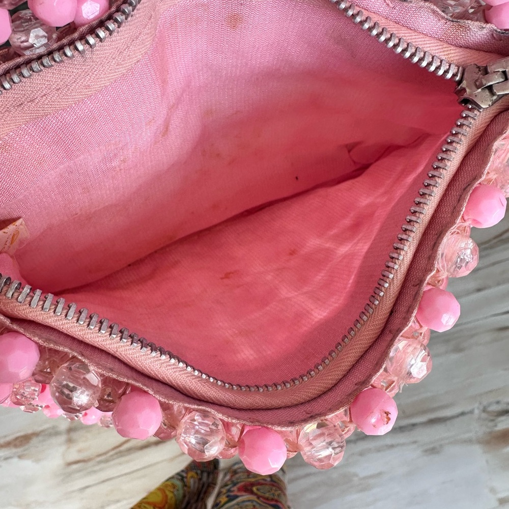 Pink Beaded Women's Bag - Picture 8 of 9